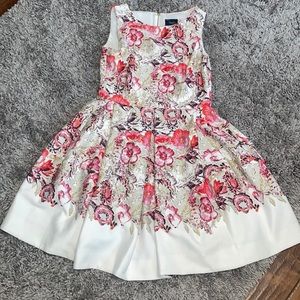 floral pleated work dress